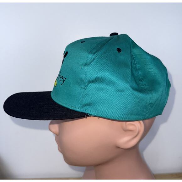 Vtg 90s Disney Mickey Unlimited Hat Embroidered Colorblock Snapback Trucker Cap - Picture 3 of 9